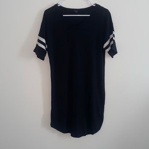 Black and white t-shirt dress